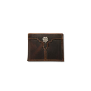 Ariat Mens Contrast Stitch Shield Bifold Wallet