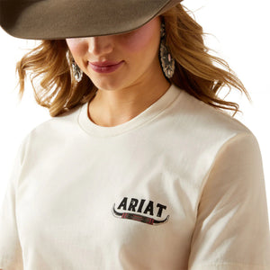 Ariat Womens Bull Horns Short Sleeve Tee