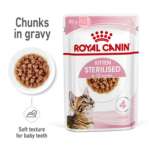 Royal Canin Sterilised Kitten in Gravy Wet Cat Food