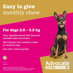 Advocate Ultra Chew Small 2.8-5.5Kg Pink