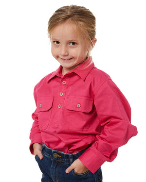 Pilbara Childrens Closed Front Long Sleeved Shirt