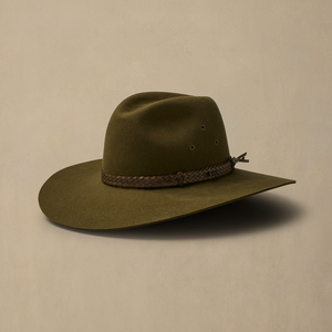 Akubra Riverina Khaki Fur Felt Hat
