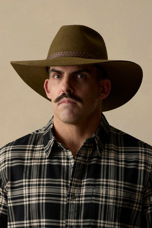 Akubra Riverina Khaki Fur Felt Hat