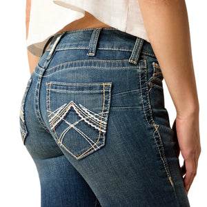 Ariat Womens R.E.A.L. Mid Rise Stretch Whipstitch Jeans