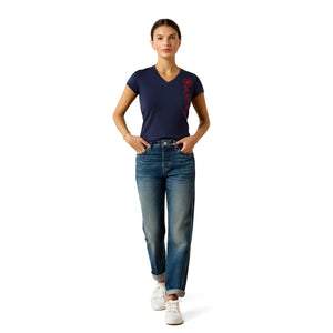 Ariat Womens Vertical Logo Short Sleeve Tee