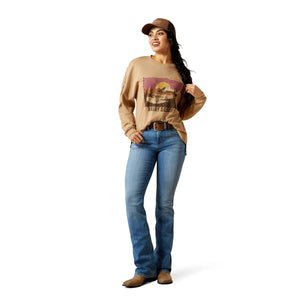 Ariat WMS Canvas Oversized Long Sleeve Tee