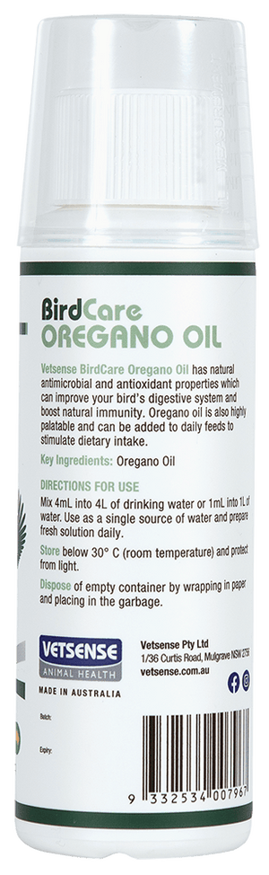 Vetsense Birdcare Oregano Oil