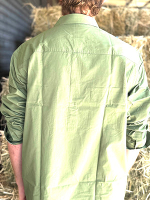 Brookies Mens Half Button Light Cotton Work Shirt