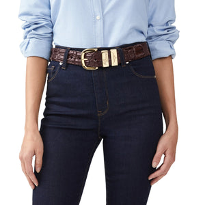 RM Williams Crocodile Drover Belt