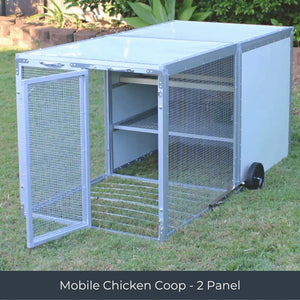 Farm and Yard Mobile Chicken Coop - 3 Panel