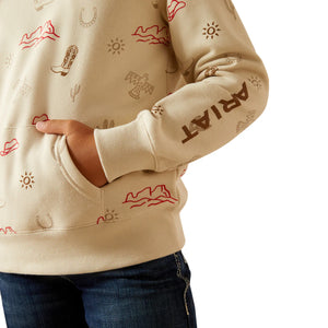 Ariat Girls Western Stamps Hoodie