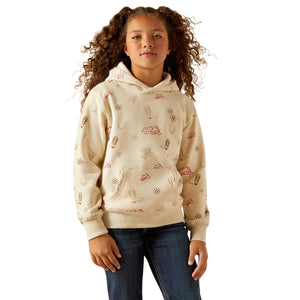 Ariat Girls Western Stamps Hoodie