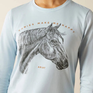 Ariat Girls Happy Long Sleeve T-Shirt