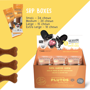 Plutos Senior Cheese Apple & Krill Dental Dog Chew Medium
