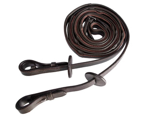 Jeremy and Lord Leather Grip Stop Reins 145cm