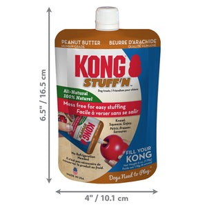 KONG Dog Stuffn All-Natural Peanut Butter Pouch