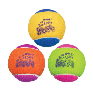 KONG AirDog Squeaker Birthday Balls 3pk Dog Toy
