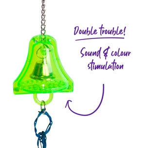 Kazoo Acrylic Bell with Wicker Rings Small