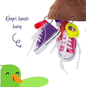 Kazoo Split Coconut Shell with Sneakers