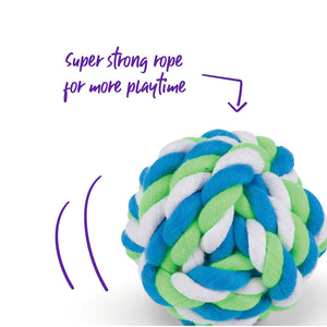 Kazoo Twisted Rope Knot Ball Dog Toy