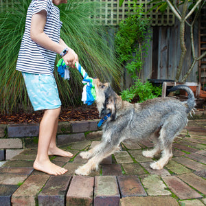 Kazoo Twisted Rope Knot Bone Dog Toy