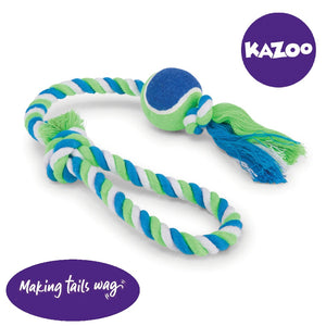 Kazoo Twisted Rope Sling Ball Dog Toy
