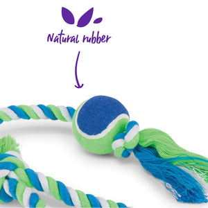 Kazoo Twisted Rope Sling Ball Dog Toy