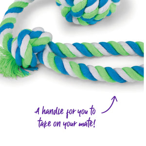 Kazoo Twisted Rope Sling Knot Ball Dog Toy