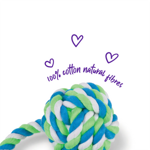 Kazoo Twisted Rope Sling Knot Ball Dog Toy