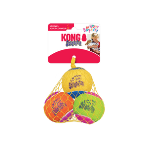 KONG AirDog Squeaker Birthday Balls 3pk Dog Toy