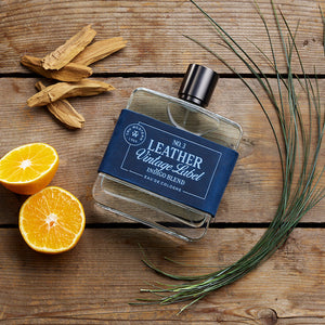Tru Western Mens Leather Vintage Label No.3 Indigo Blend Eau De Cologne