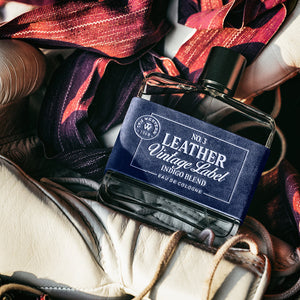 Tru Western Mens Leather Vintage Label No.3 Indigo Blend Eau De Cologne