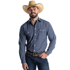 Just Country Mens Austin Full Button Print Workshirt