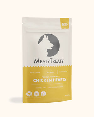Meaty Treaty Chicken Heart Freeze Dried Dog Treats