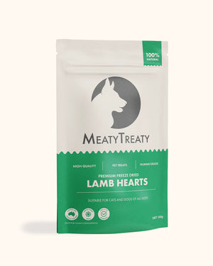 Meaty Treaty Lamb Heart Freeze Dried Dog Treats