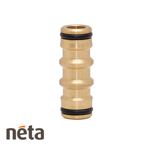 Neta Brass 12mm Hose Coupler 2 End