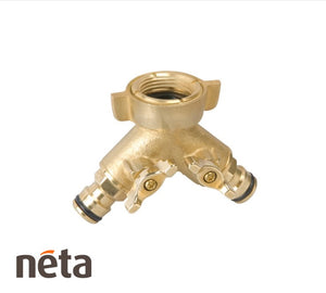 Neta Brass 12mm Universal Click On Twin Tap