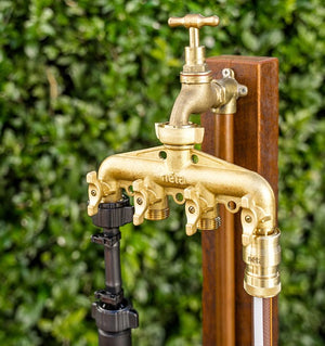 Neta Brass 4 Way Tap Universal Screw On