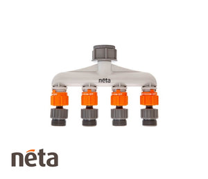 Neta Plastic 4 Way Tap Universal Screw On