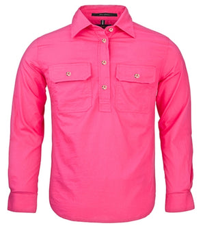 Pilbara Childrens Closed Front Long Sleeved Shirt