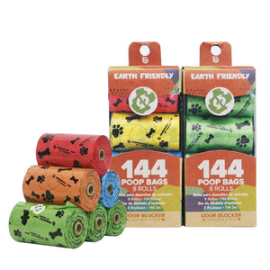 Earth Friendly 8 Roll Scented Biodegradable Poo Bags (144 bags)
