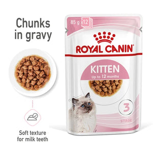 Royal Canin Kitten Chunks in Gravy Wet Cat Food