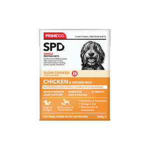 Prime100 SPD Slow Cooked Chicken and Brown Rice Wet Dog Food