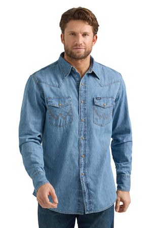 Wrangler Mens Classic Fit Denim Shirt