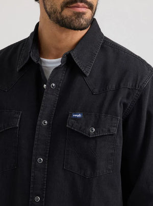 Wrangler Mens Classic Fit Denim Shirt