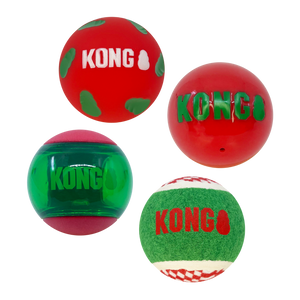 KONG Holiday Occasions Balls 4pk