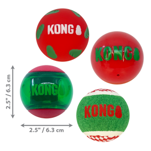 KONG Holiday Occasions Balls 4pk