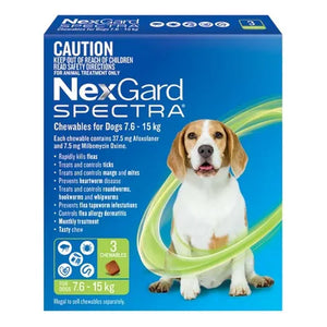 Nexgard Spectra Chewables for Dogs 7.6-15kg