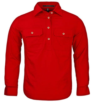 Pilbara Childrens Closed Front Long Sleeved Shirt