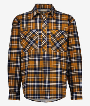 Swanndri Mens Egmont Half Placket Flannel Shirt